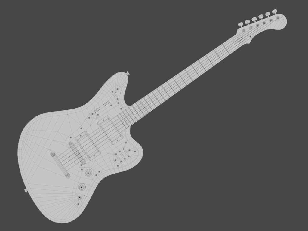 ローポリ_エレキギター JGタイプ