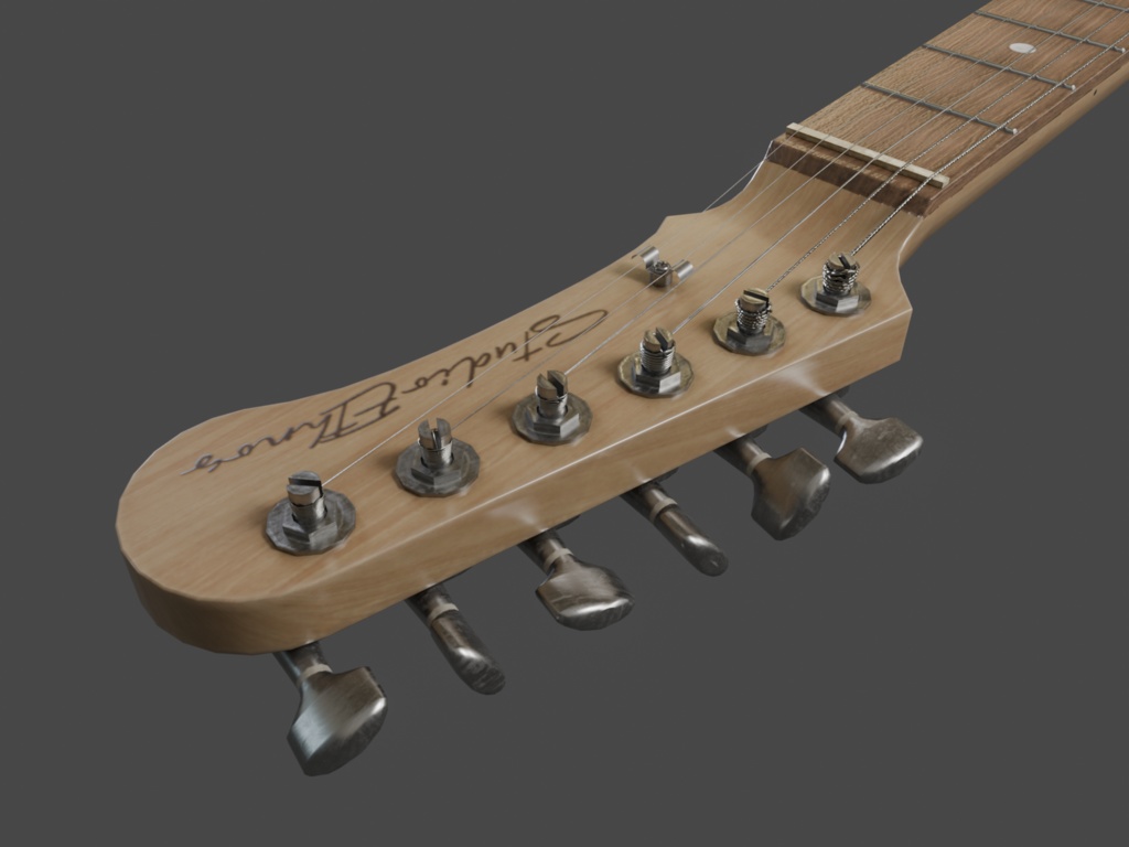 ローポリ_エレキギター TLタイプ