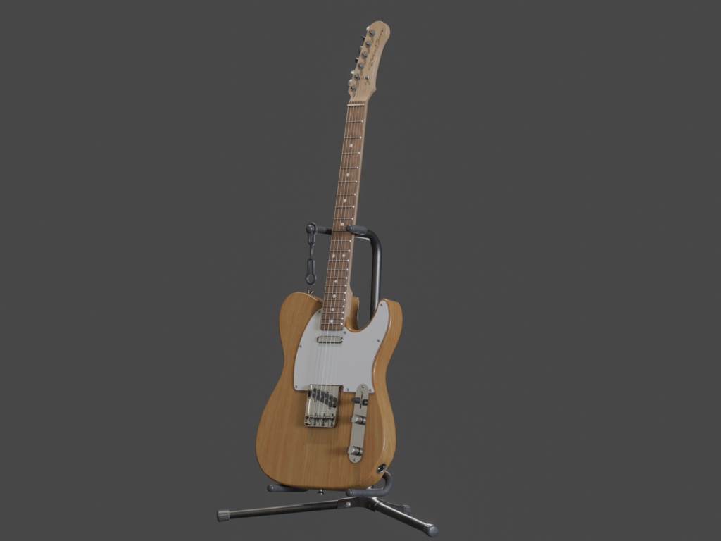 ローポリ_エレキギター TLタイプ