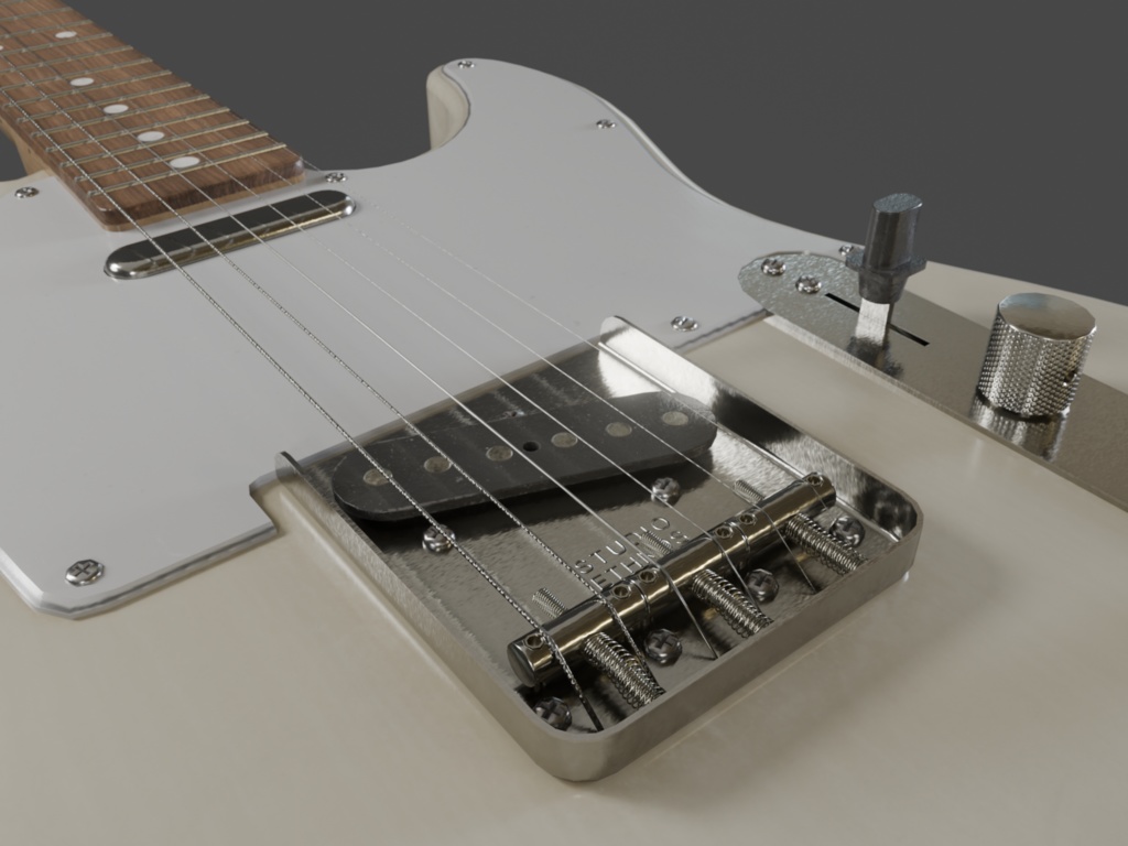 ローポリ_エレキギター TLタイプ