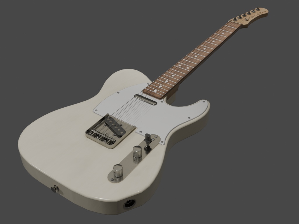 ローポリ_エレキギター TLタイプ