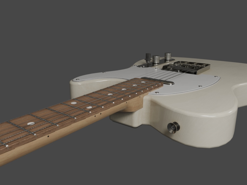 ローポリ_エレキギター TLタイプ