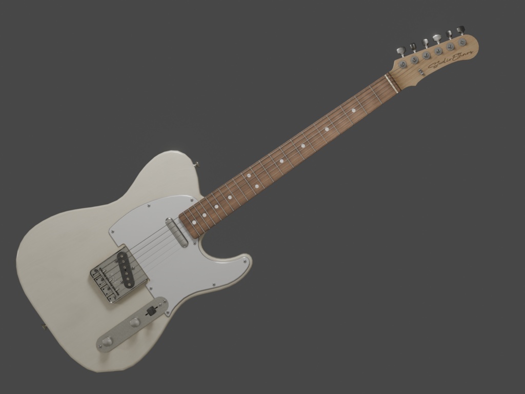 ローポリ_エレキギター TLタイプ