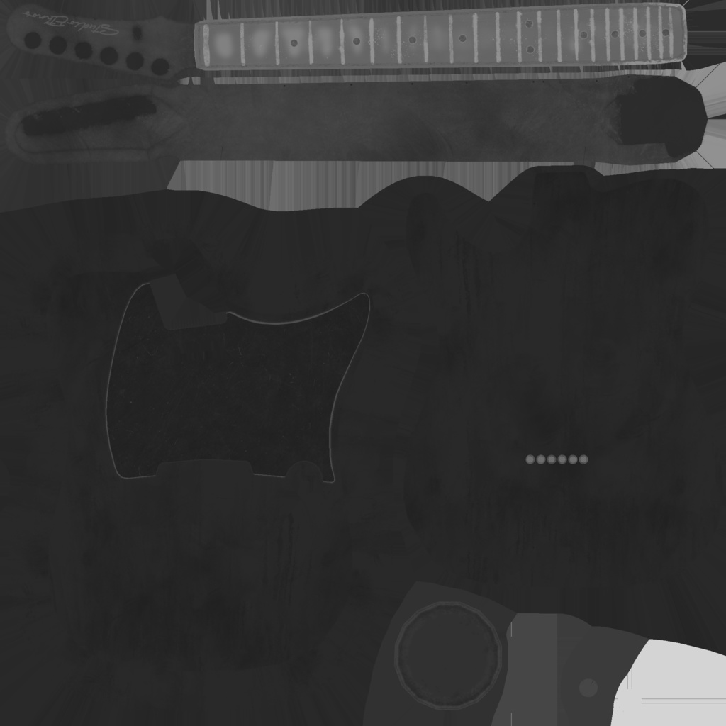 ローポリ_エレキギター TLタイプ