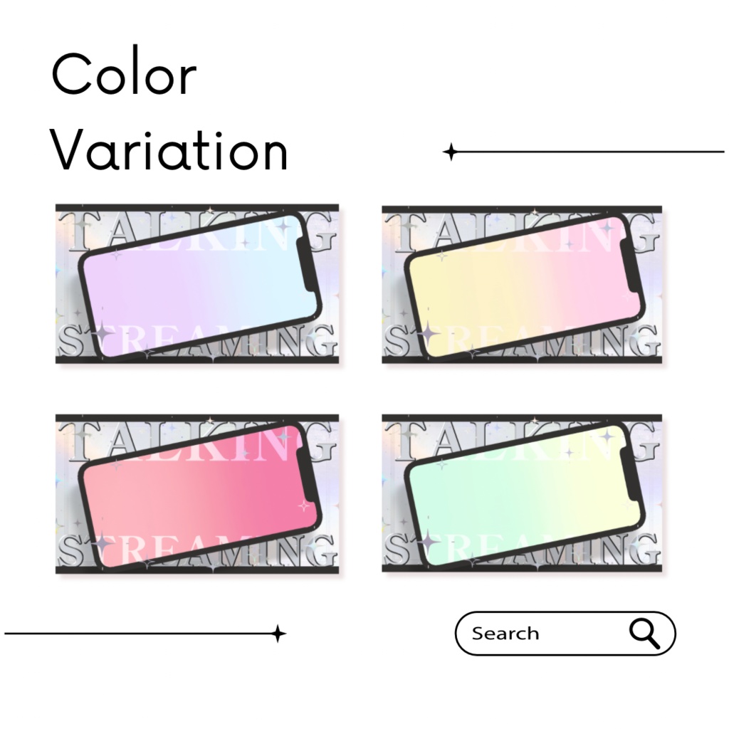 12/8【期間限定FREE】|キラキラホロサムネイル素材|Vtuber