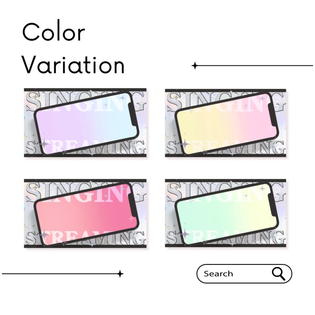 12/8【期間限定FREE】|キラキラホロサムネイル素材|Vtuber