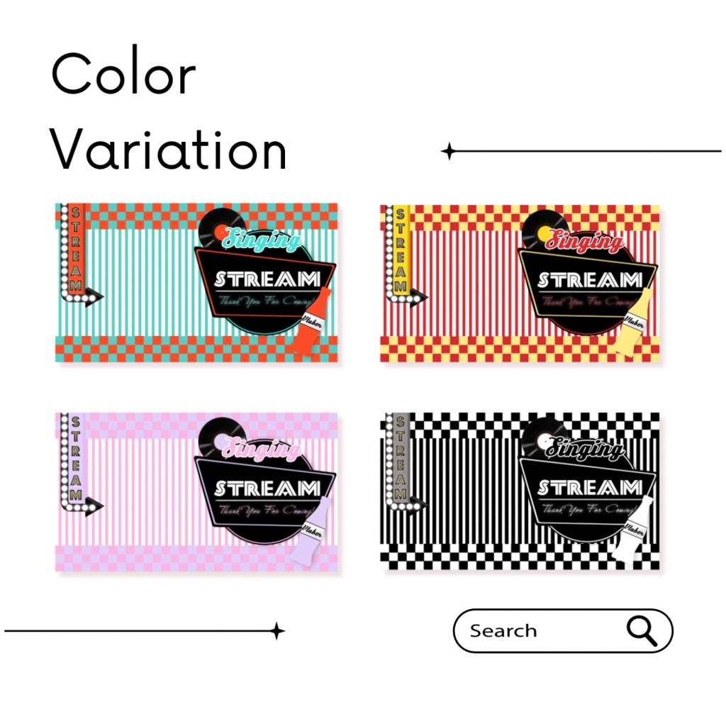 12/15【期間限定FREE】|アメリカンダイナー風サムネイル素材|Vtuber