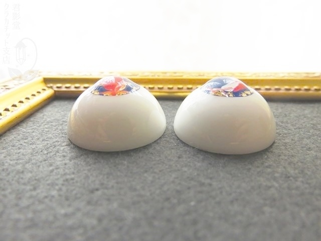 22mmレジンアイ(遊泳金魚 瑠璃金箔)