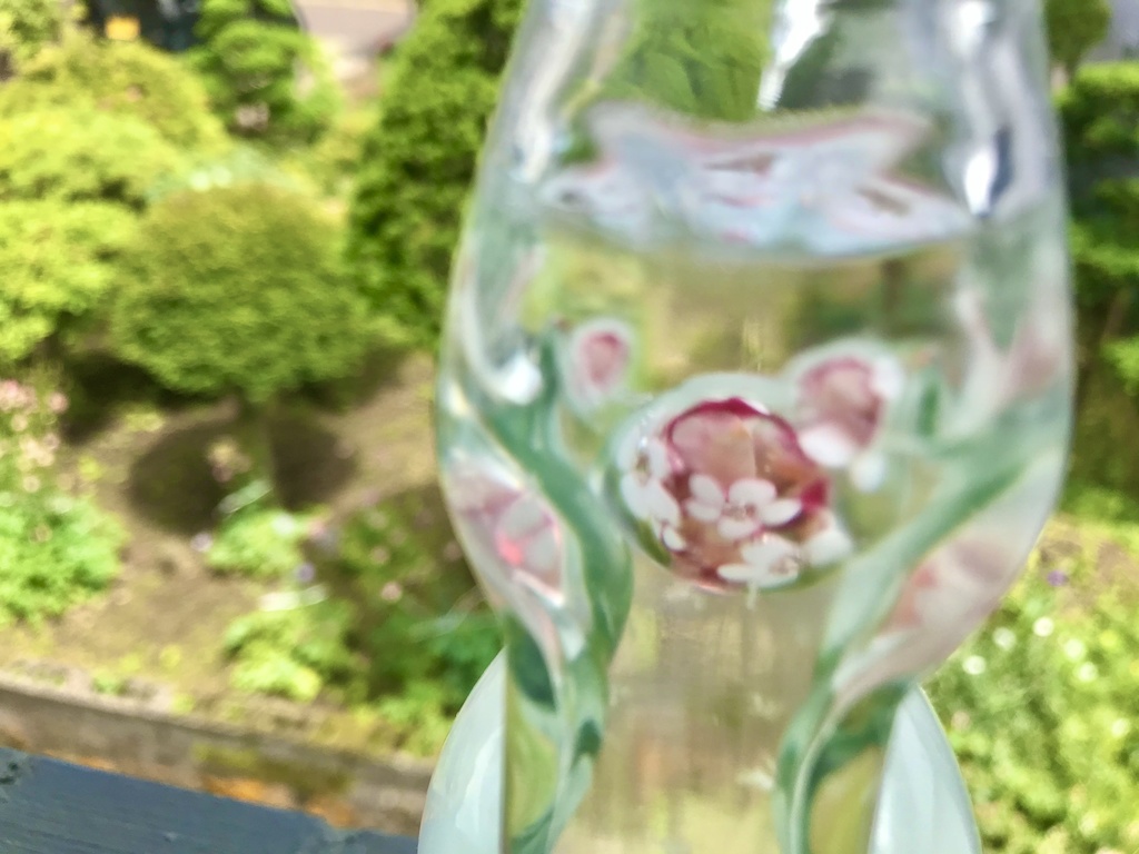 ラムネ天気管(銀蓋・桃色蜻蛉玉)