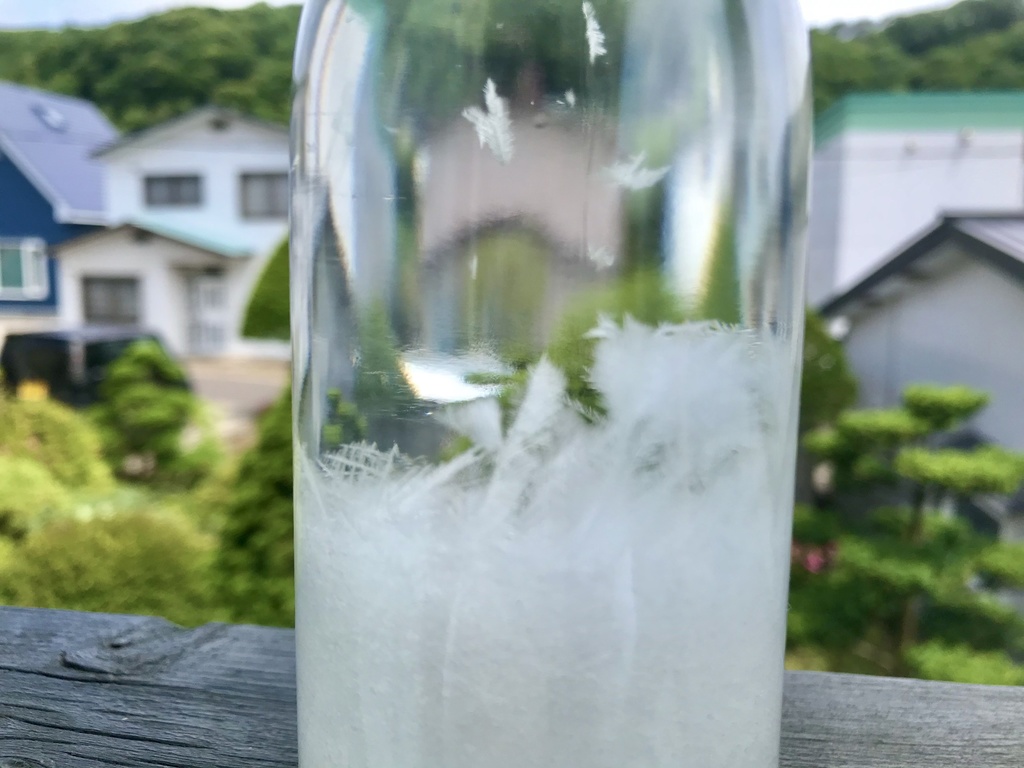 ラムネ天気管(銀蓋・桃色蜻蛉玉)