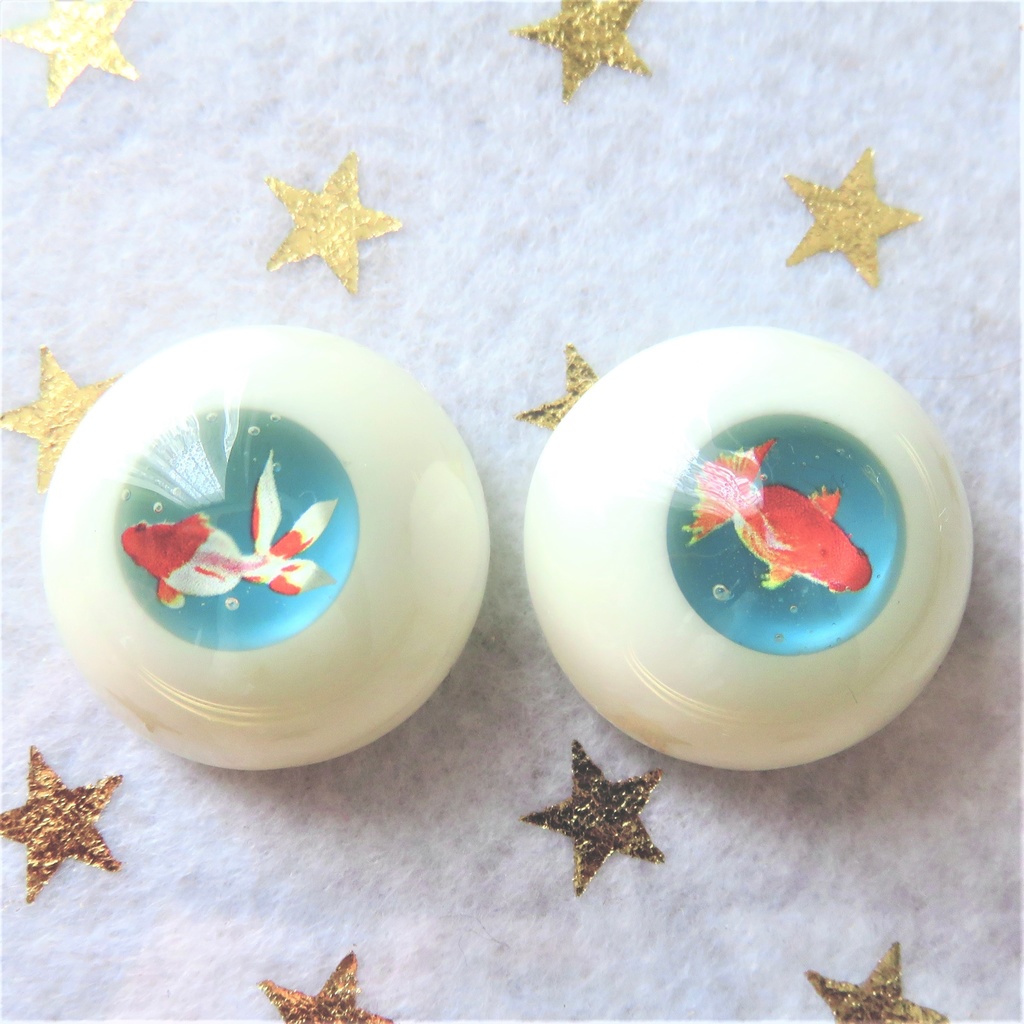 22mmレジンアイ 遊泳金魚 君影堂 クラカチット支店 Booth