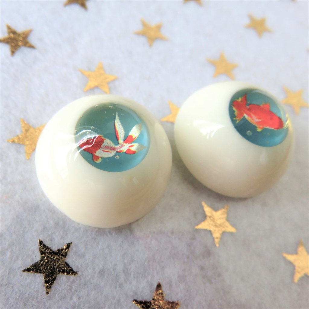 22mmレジンアイ 遊泳金魚 君影堂 クラカチット支店 Booth