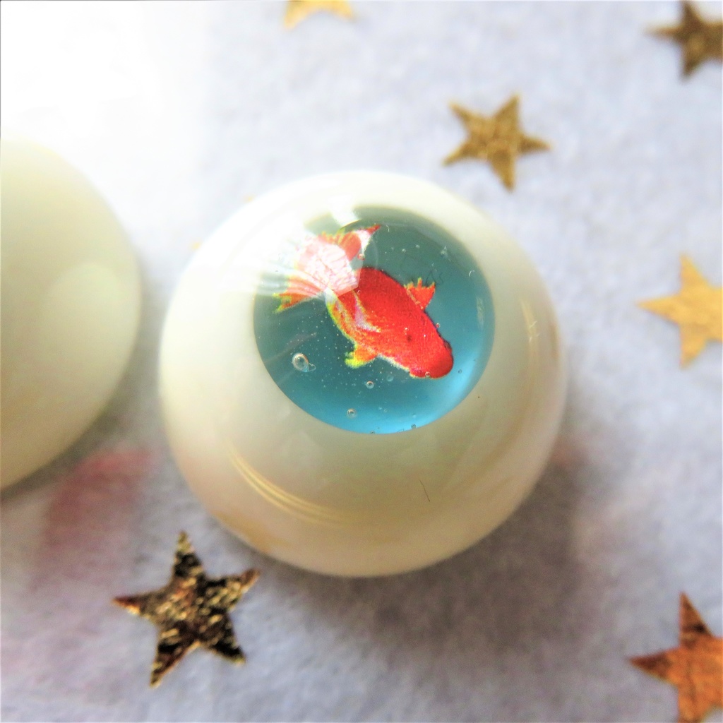 22mmレジンアイ(遊泳金魚)