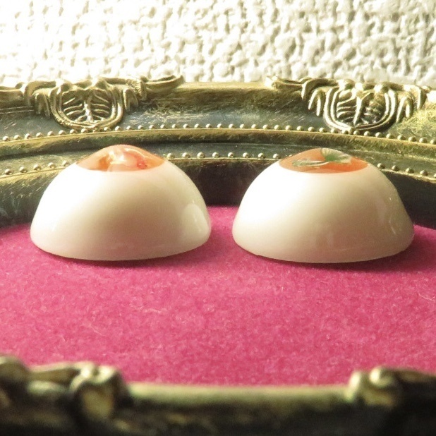 22mmレジンアイ(遊泳金魚 琥珀)