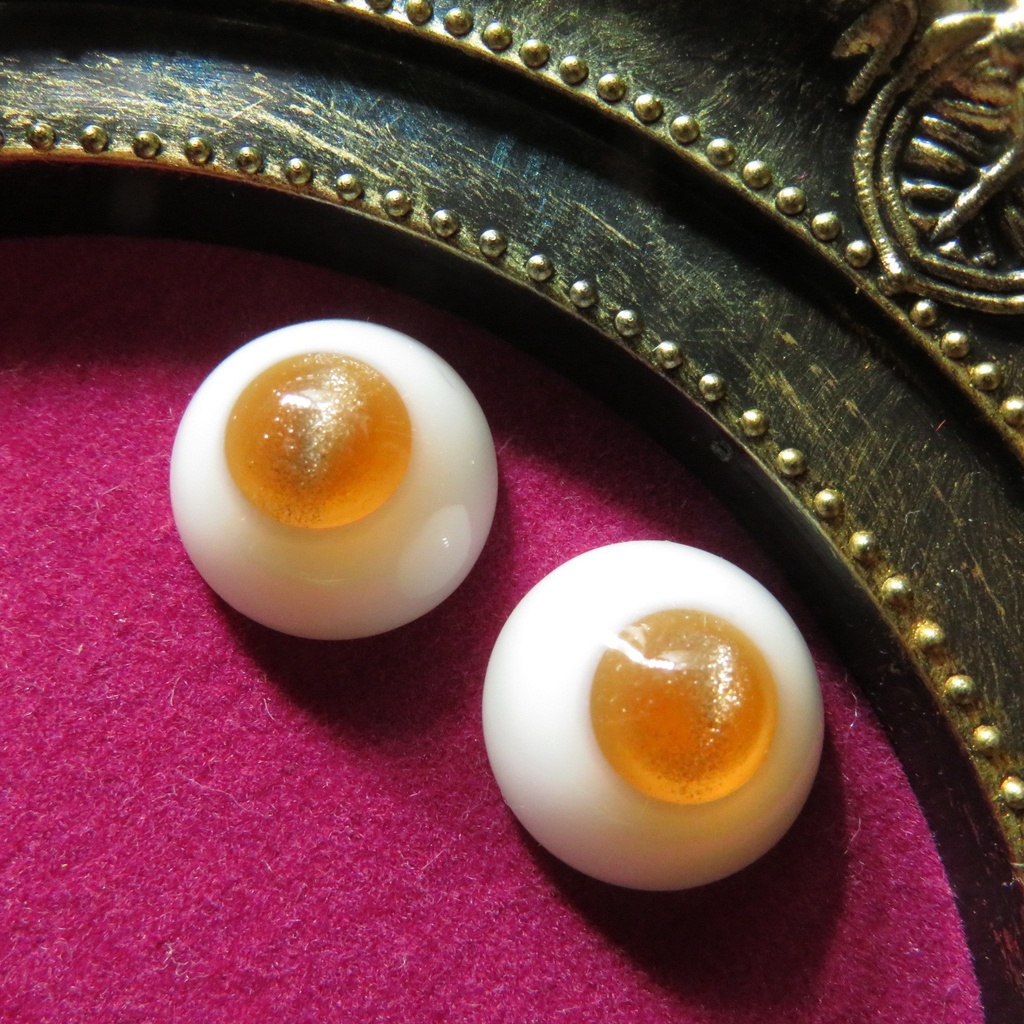 14mmレジンアイ(キャッツアイ 蜂蜜)