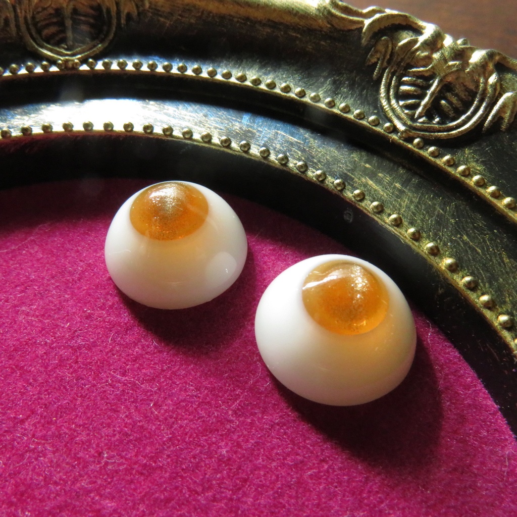 14mmレジンアイ(キャッツアイ 蜂蜜)