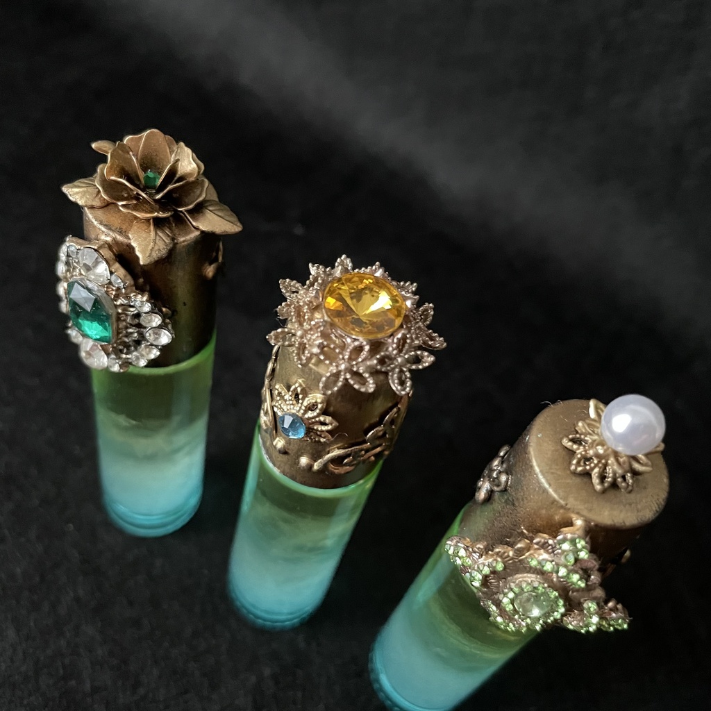 香水瓶天気管(アクアイエロートルマリン)