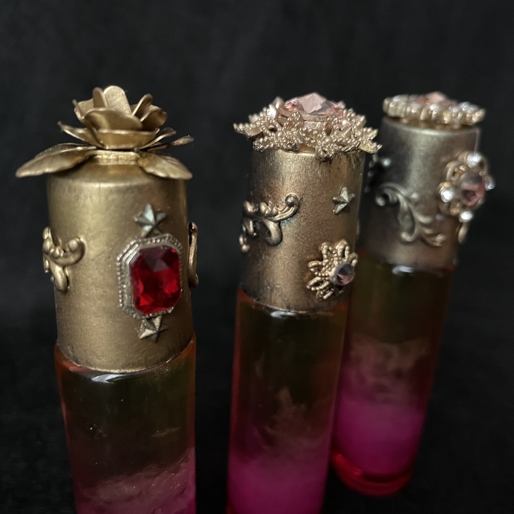 香水瓶天気管(ピンクイエロートルマリン)