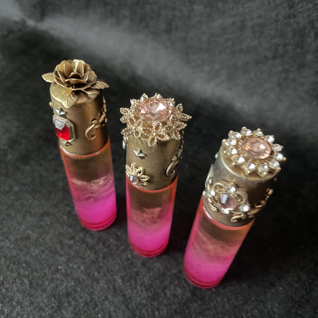 香水瓶天気管(ピンクイエロートルマリン)