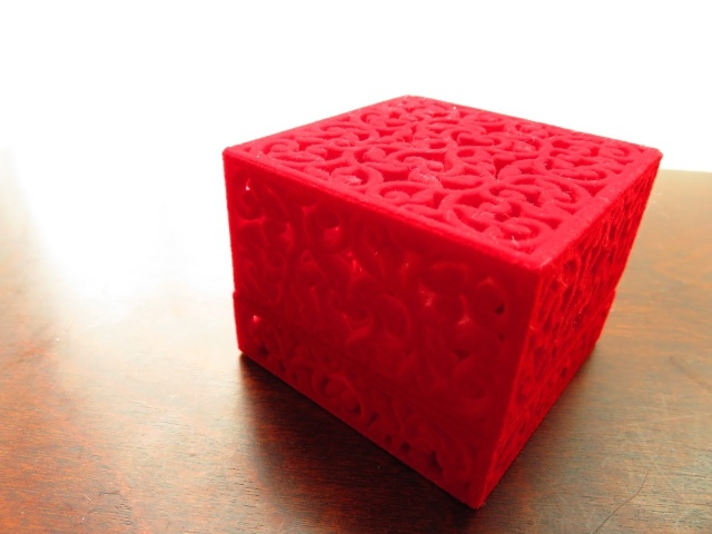 天気管(唐草宝石箱 朱 シャボン)