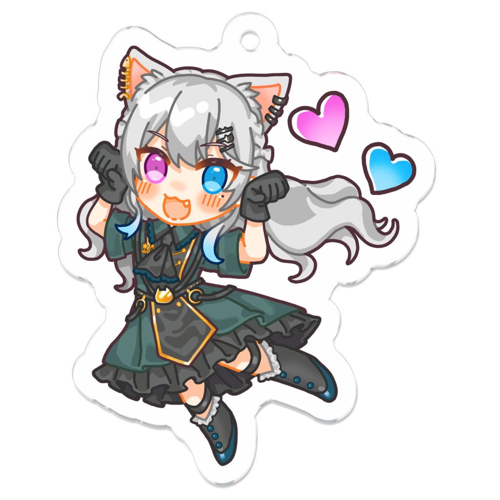 ねこめぐんそう軍服アクキーBタイプ