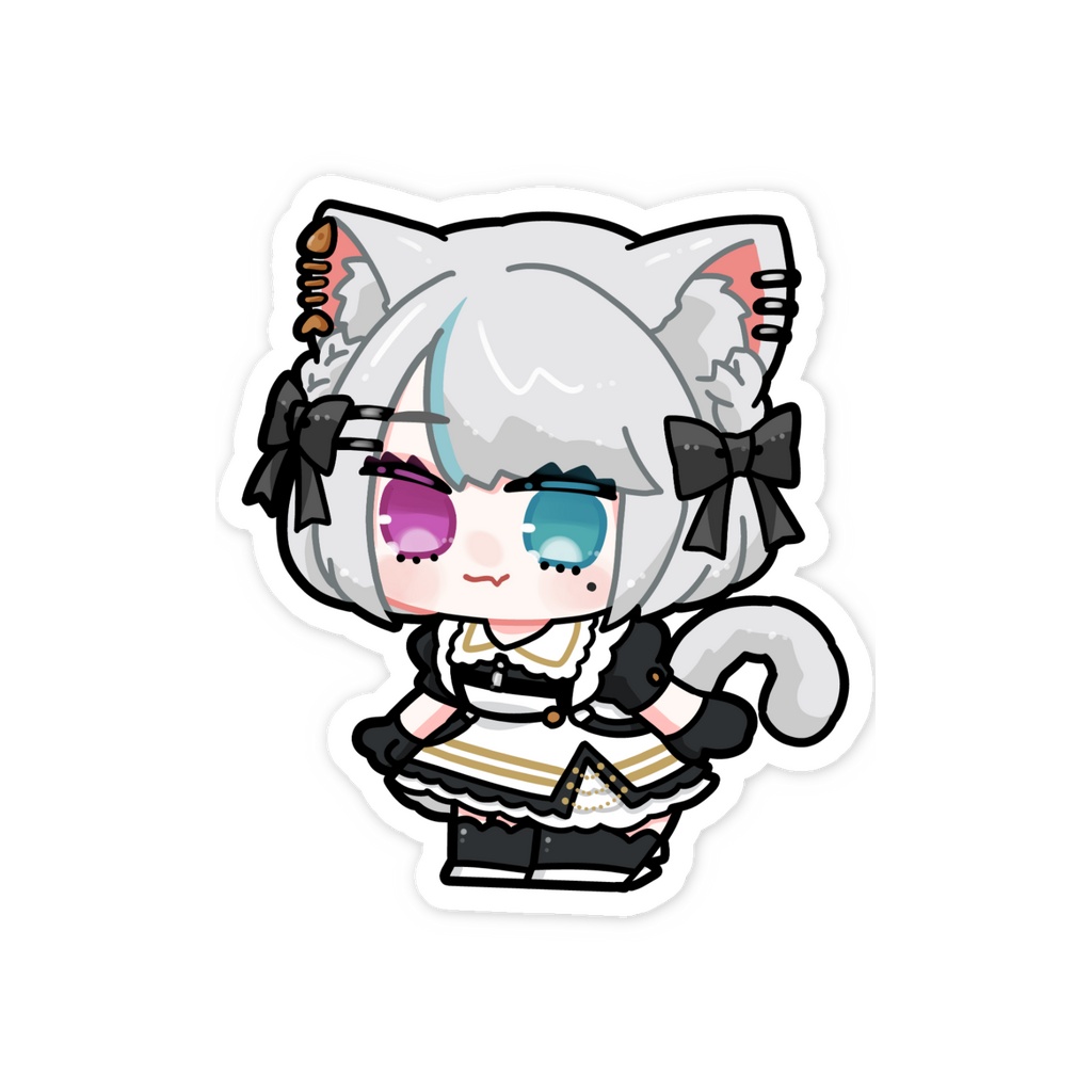 ねこめぐんそうメイド衣装ステッカー(バリエーションあり)