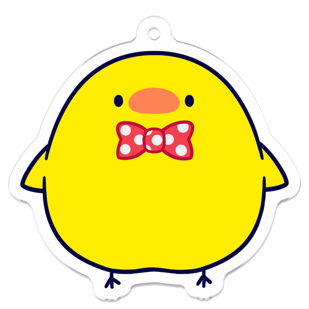古鳥ぴよ アクリルキーホルダー　＜ ひよこVの姿 ＞