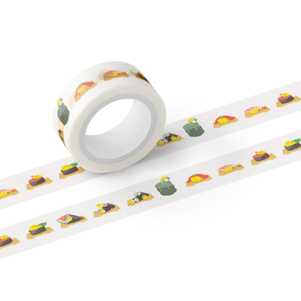 ひよこのお寿司屋さんマスキングテープ < ぜんぶ盛り! >