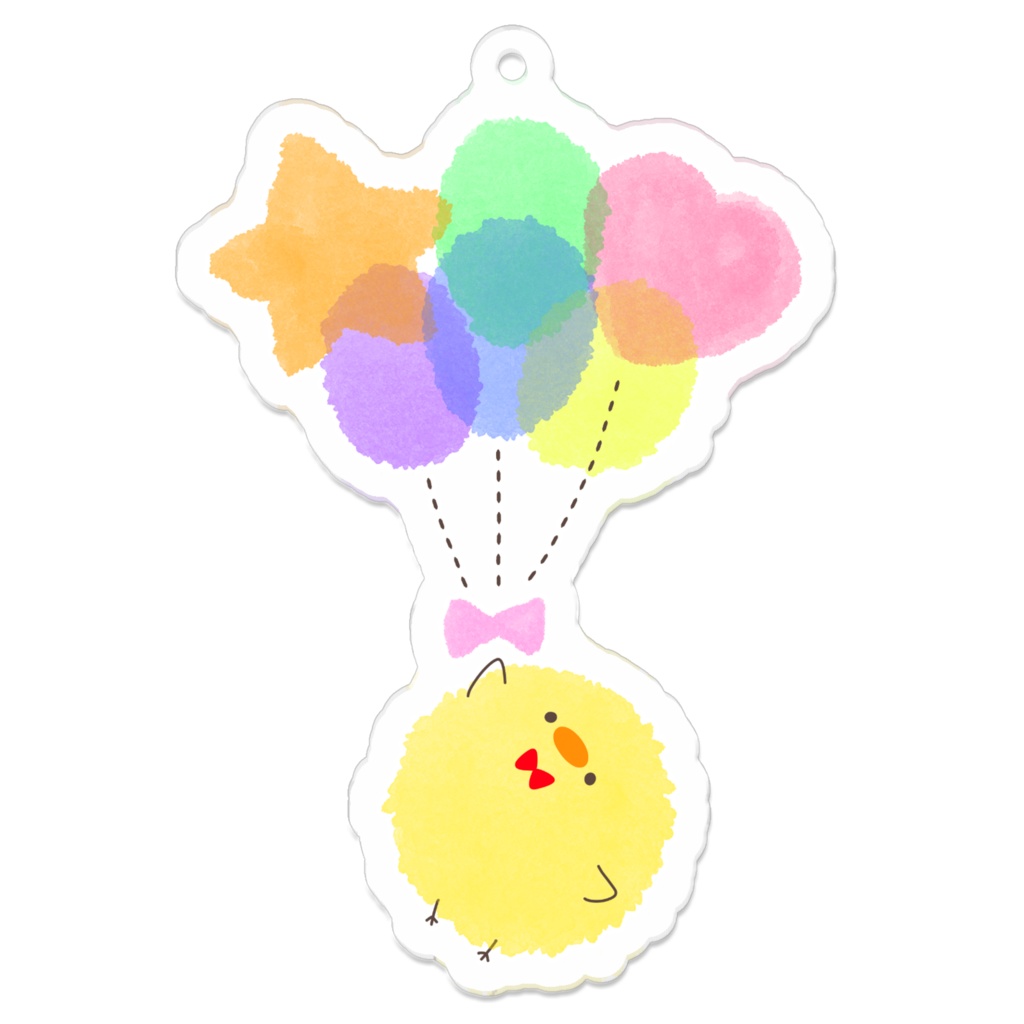 ふうせんひよこアクリルキーホルダー