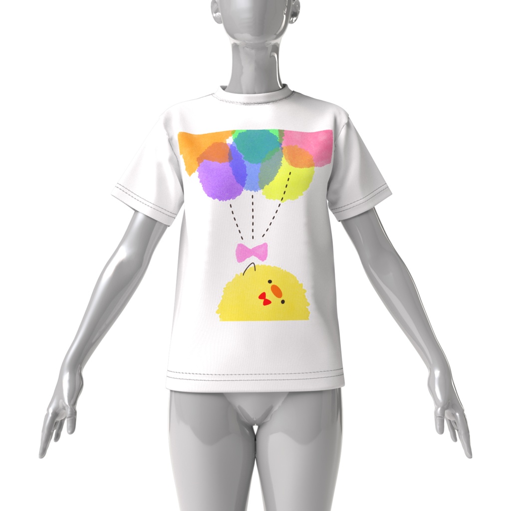 ふうせんひよこビッグシルエットTシャツ