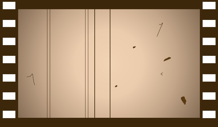 古びた映画フィルム風フレーム