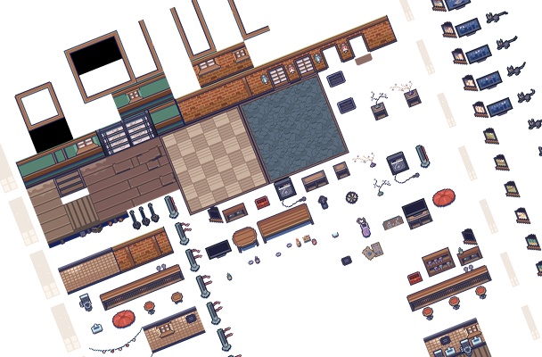 ザ・日本コレクション: バー内部(ゲーム素材)