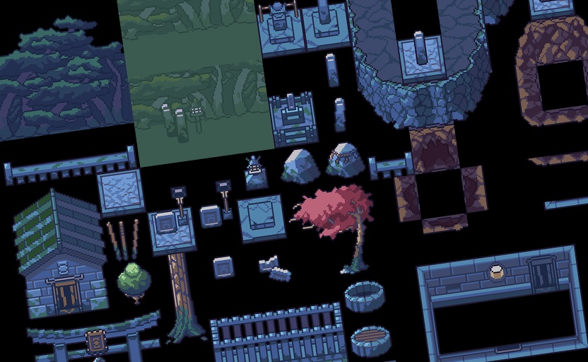 ザ・日本コレクション: 森の墓地(ゲーム素材)