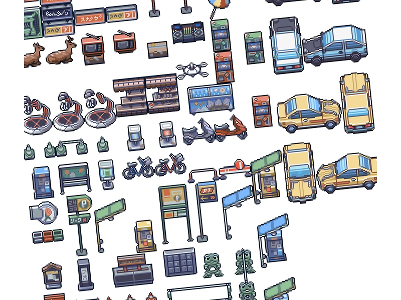 ザ・日本コレクション: 都市の構成要素(ゲーム素材)