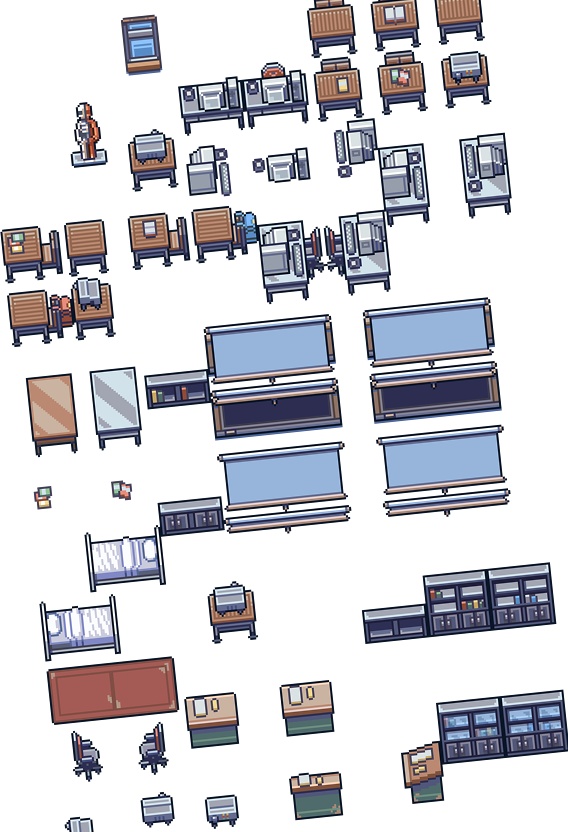 ザ・日本コレクション: 学校の内部(ゲーム素材)