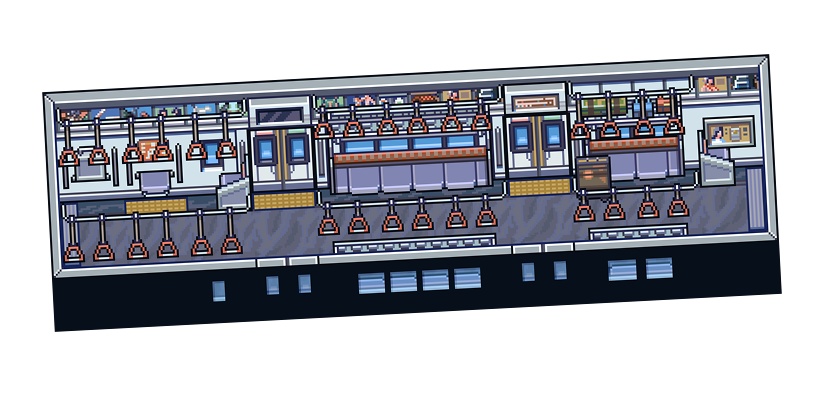 ザ・日本コレクション: 電車の中(ゲーム素材)