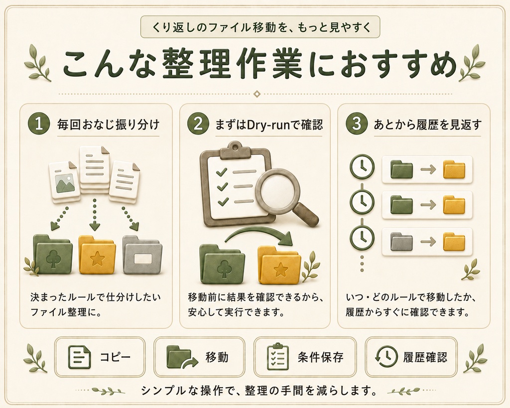 せみまる|ファイル整理・移動アプリ for Windows