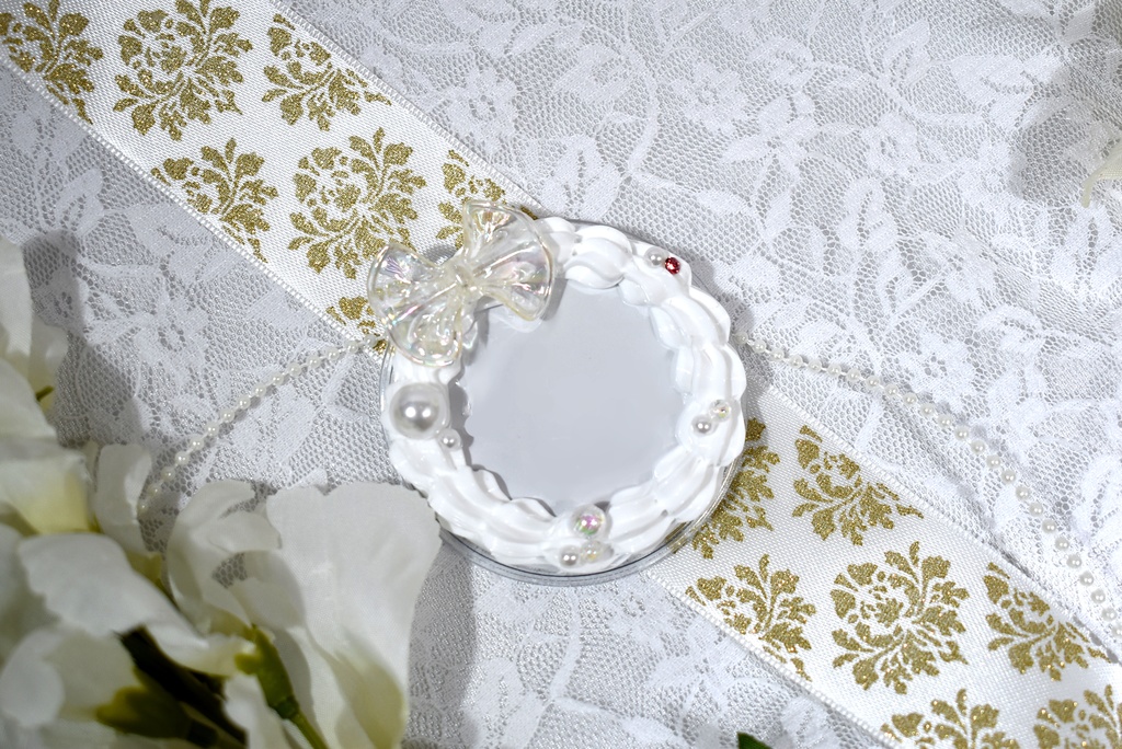 缶バッチカバー 約57mm対応カバー ホワイト