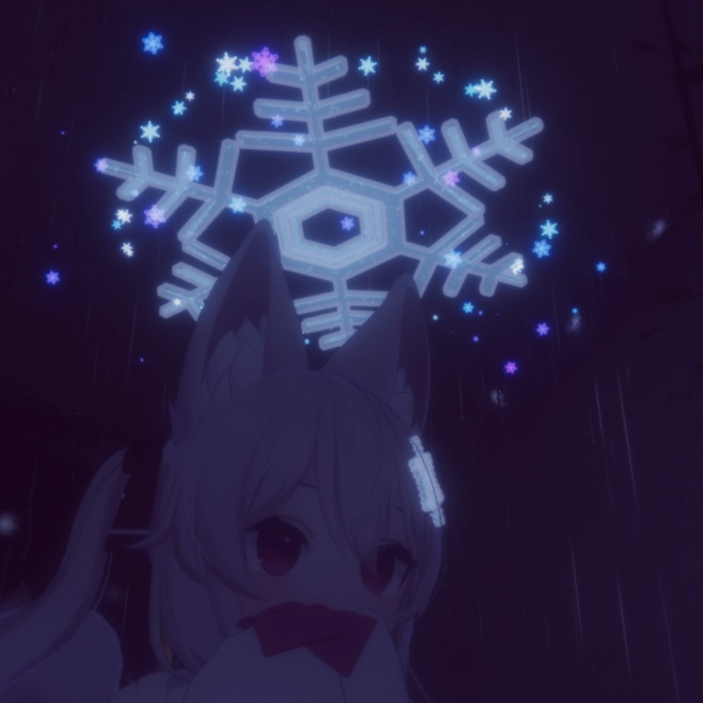 パーティクル付き雪の結晶ヘイロー ほぼ全アバター対応【MA対応】 【セール中】