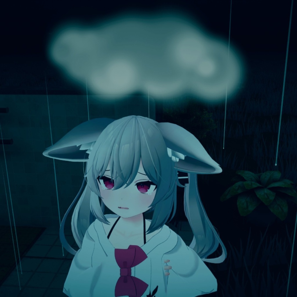 【期間限定無料】撫でられると雨が止むギミック なでなでエフェクト搭載 ほぼ全アバター対応【MA対応】【発売記念セール中】