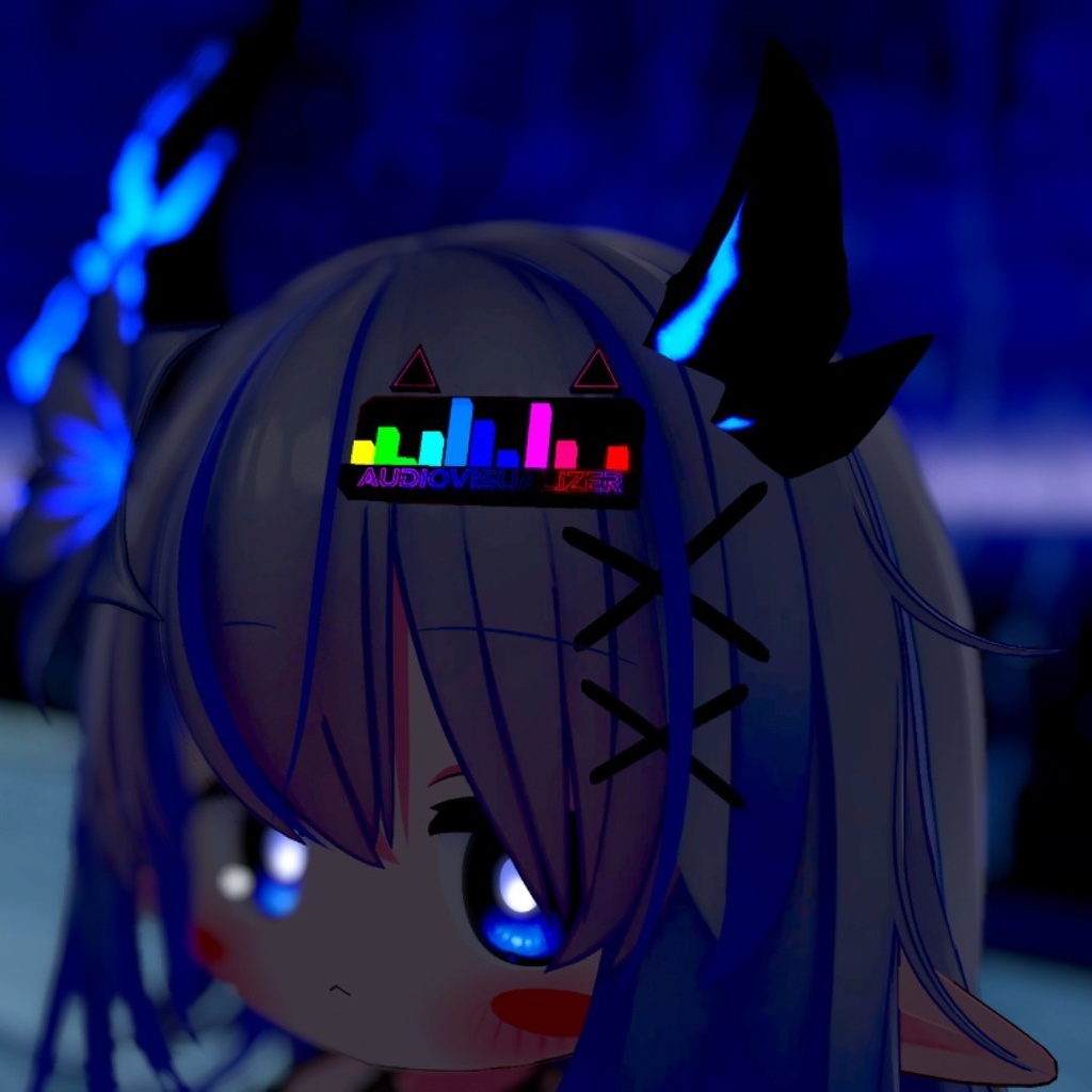 【3Dモデル期間限定無料】オーディオビジュアライザーへアピン 【MA対応】【半額セール中】