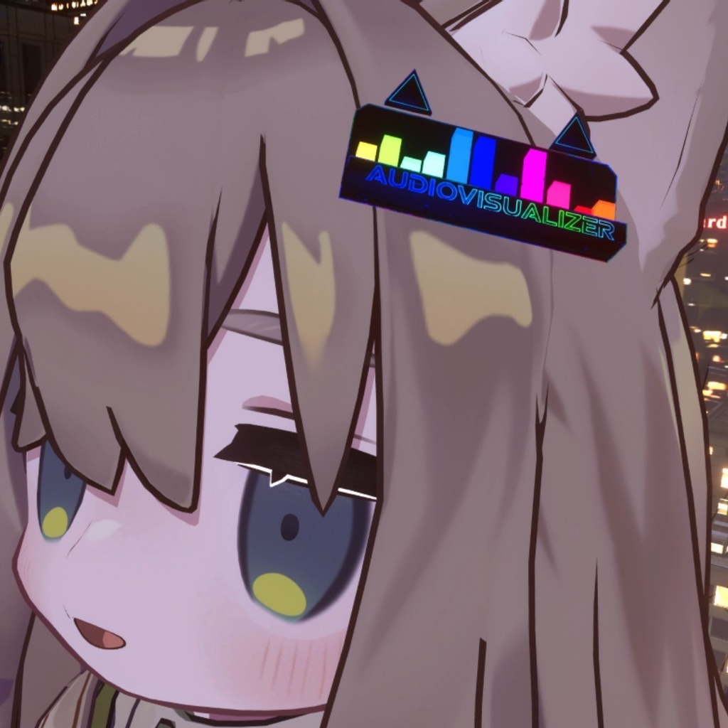 【3Dモデル期間限定無料】オーディオビジュアライザーへアピン 【MA対応】【半額セール中】