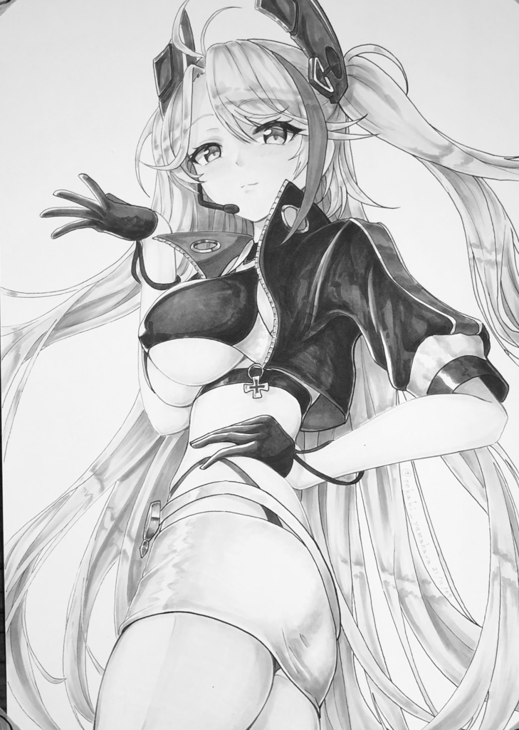 売り切れ　[A4サイズ原画] プリンツ・オイゲン [ファイナル・ラップ]