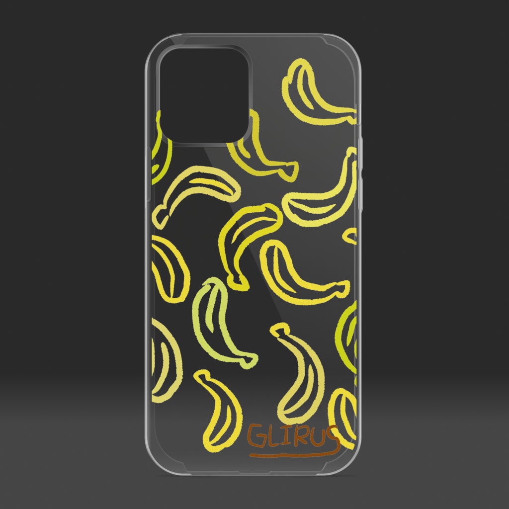 GLIRUS バナナの民のためのiphoneクリアケース