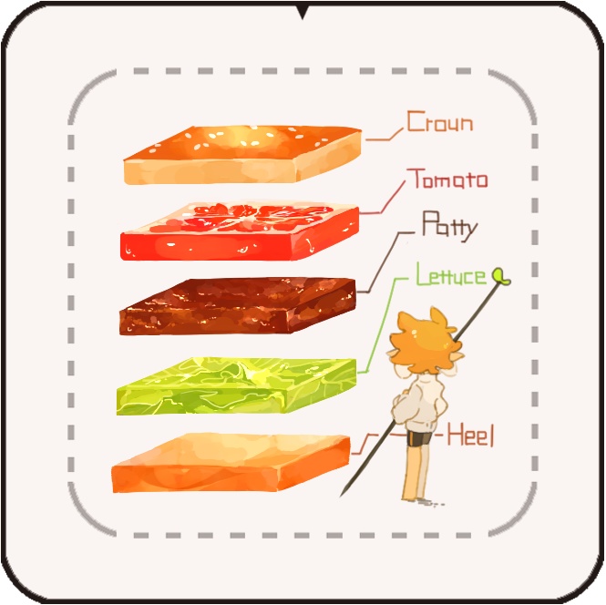 ハンバーガー　缶バッヂ