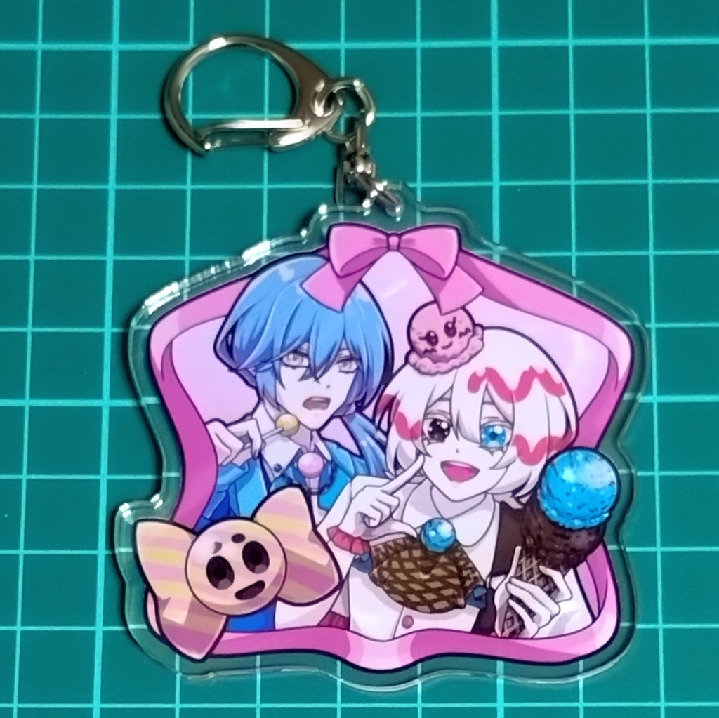 創作キャラアクキー あめくんとアイスくん