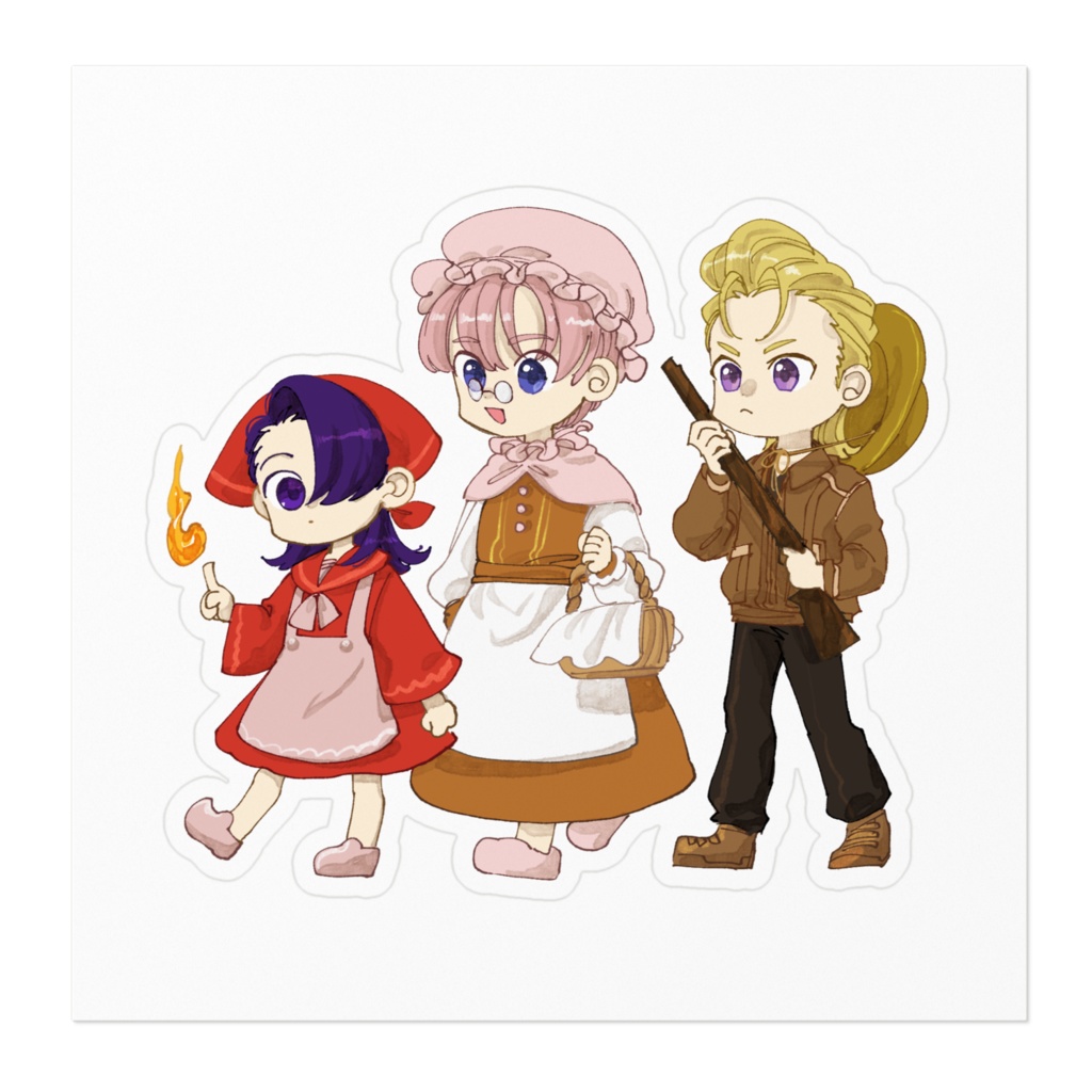 赤ずきんステッカー