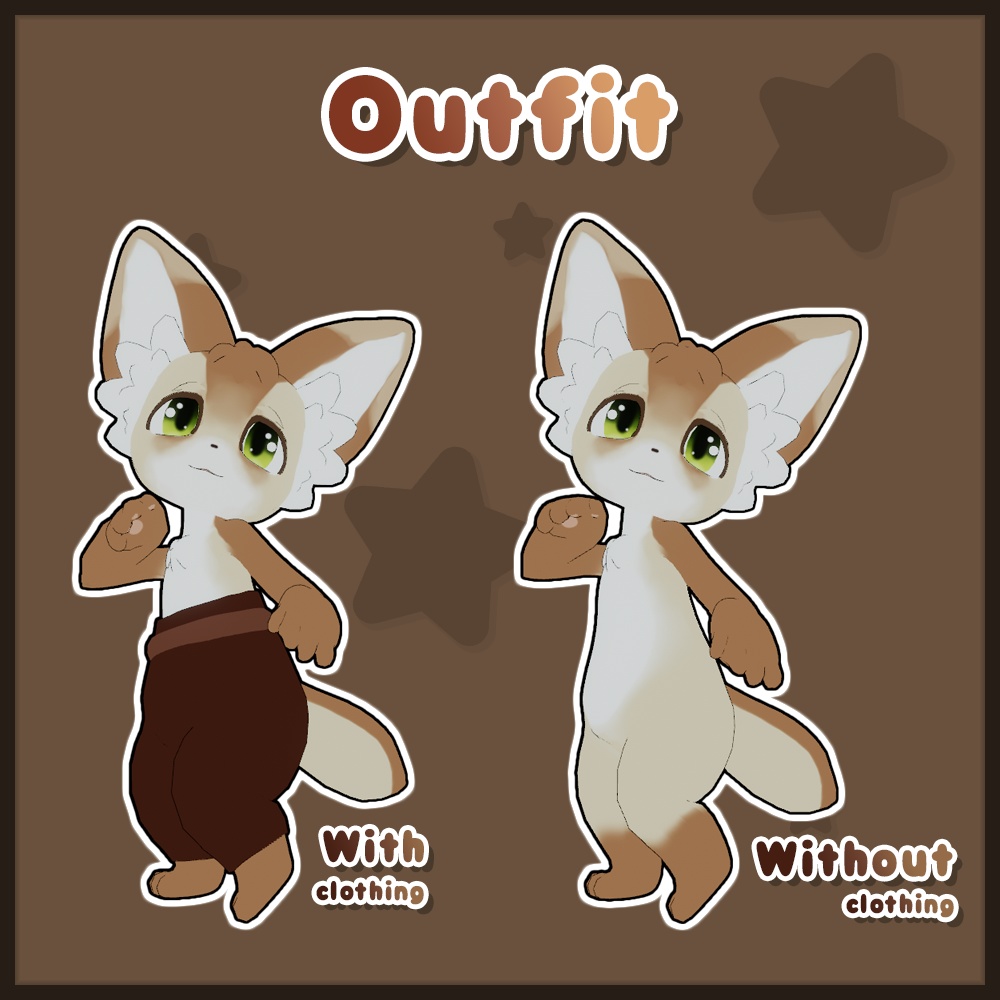 オリジナル3Dモデル 【Foxo VRChat Avatar】