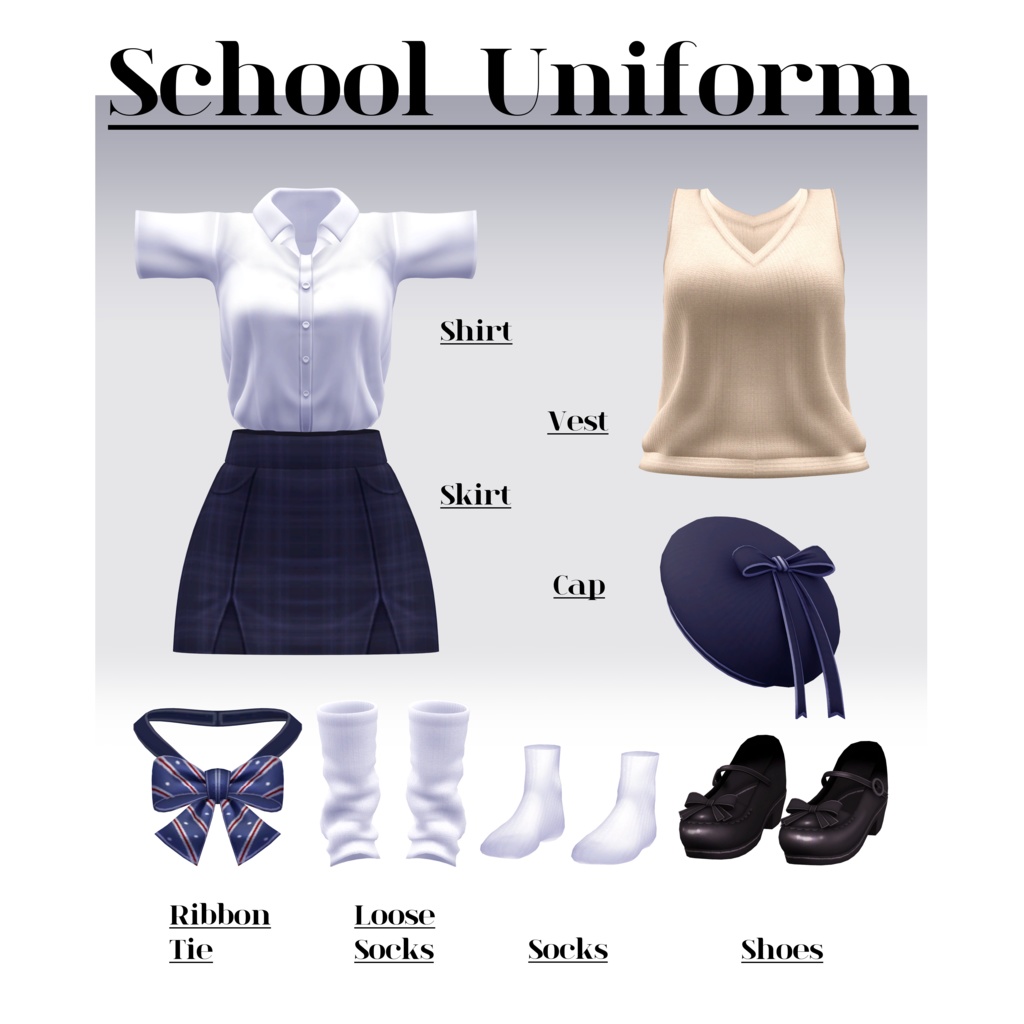 【PB対応】Kikyo_School_Uniform_桔梗用