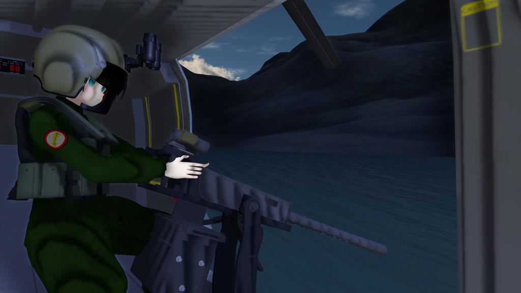 NC-220Transport Helicopter+ missile frigate 輸送ヘリと軍艦セット